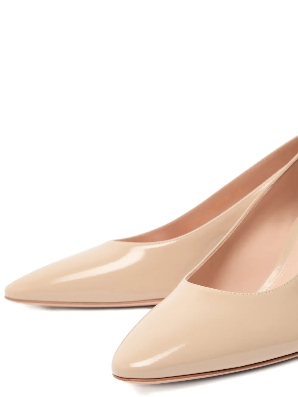 Gianvito Rossi Ameliapointed-toe leather pumps Neutrals