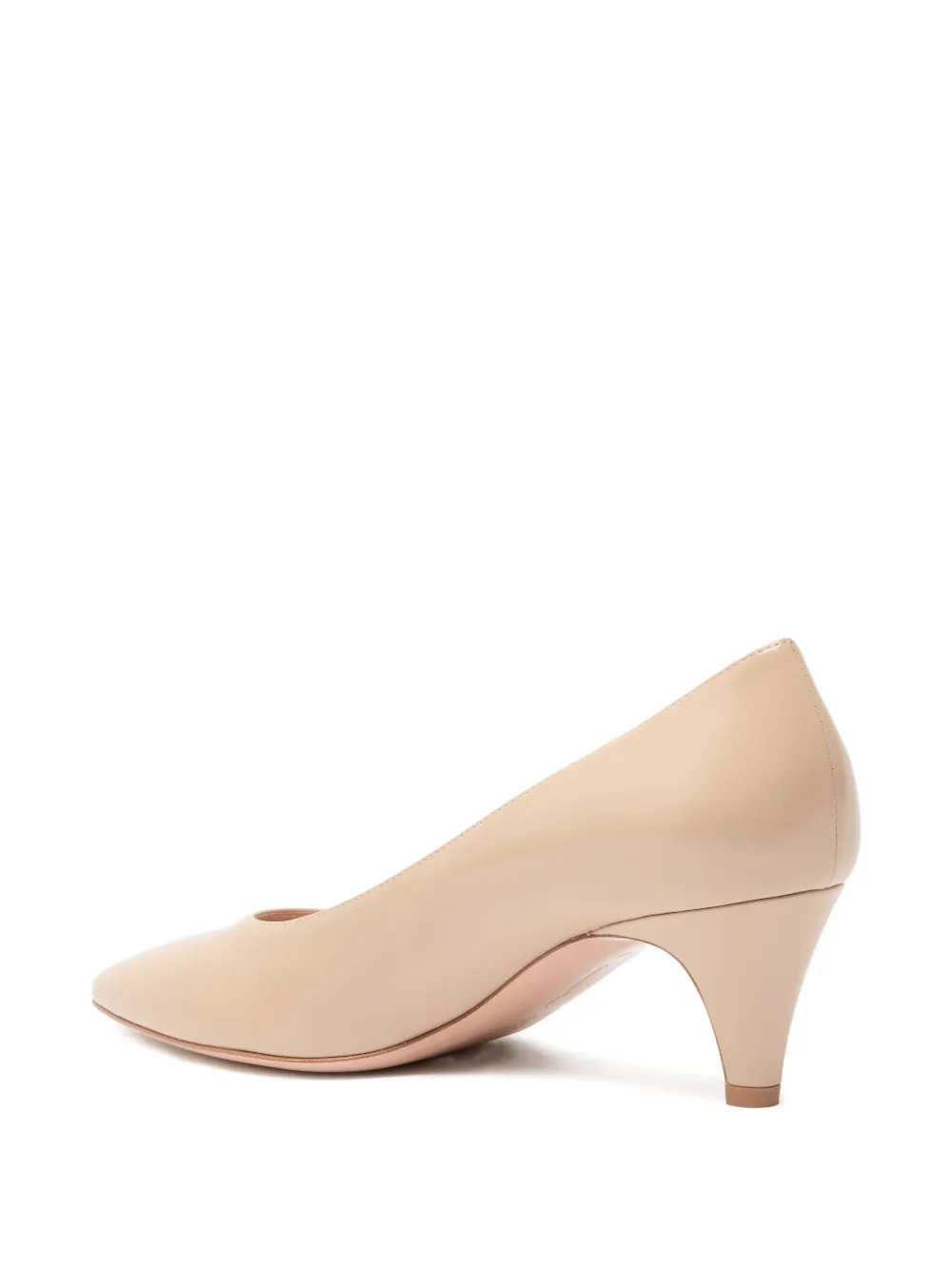 Gianvito Rossi Ameliapointed-toe leather pumps Neutrals