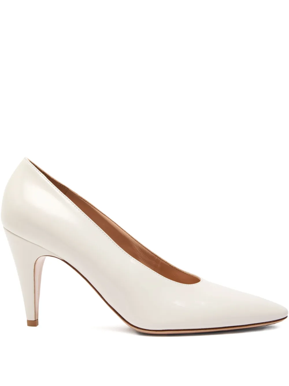 Gianvito Rossi Amelia Pointed-toe Pumps In Neutral