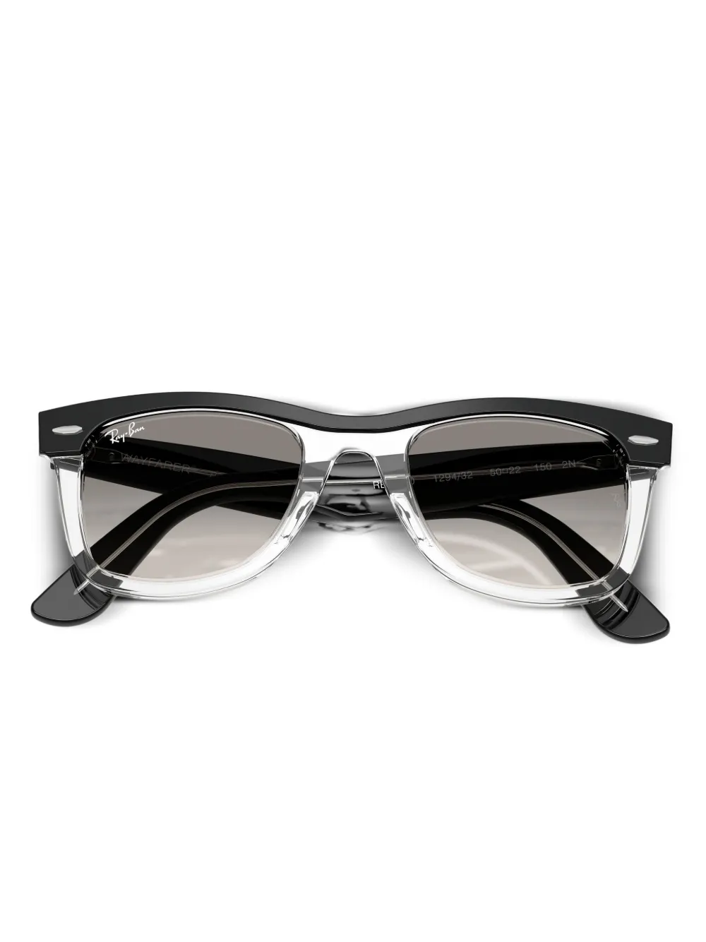 Ray-Ban Zonnebril met vierkant montuur en gepolijste glazen Zwart