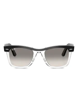 Ray-Ban Justin スクエアフレーム サングラス | ブラック | FARFETCH JP
