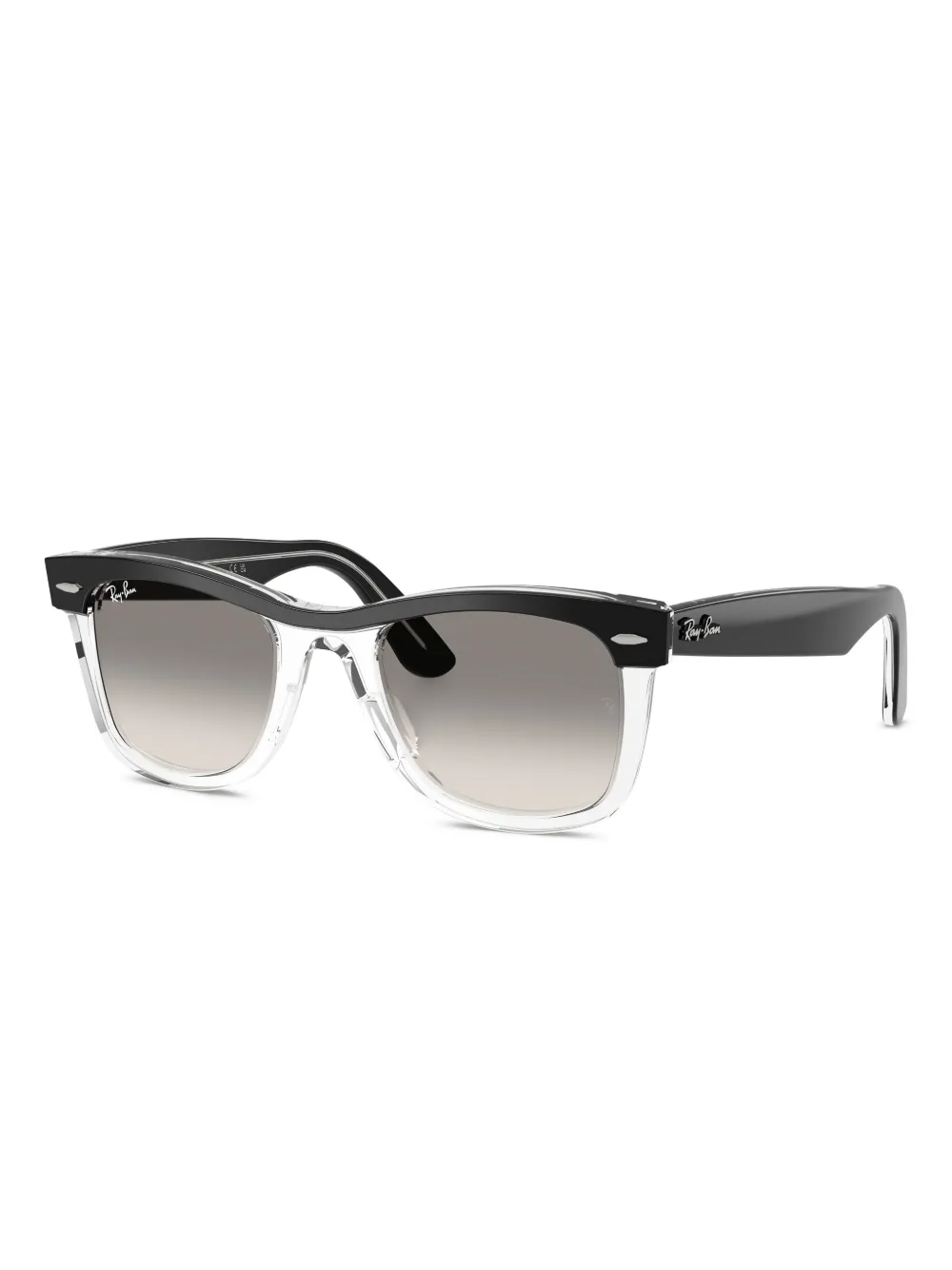 Ray-Ban Zonnebril met vierkant montuur en gepolijste glazen - Zwart