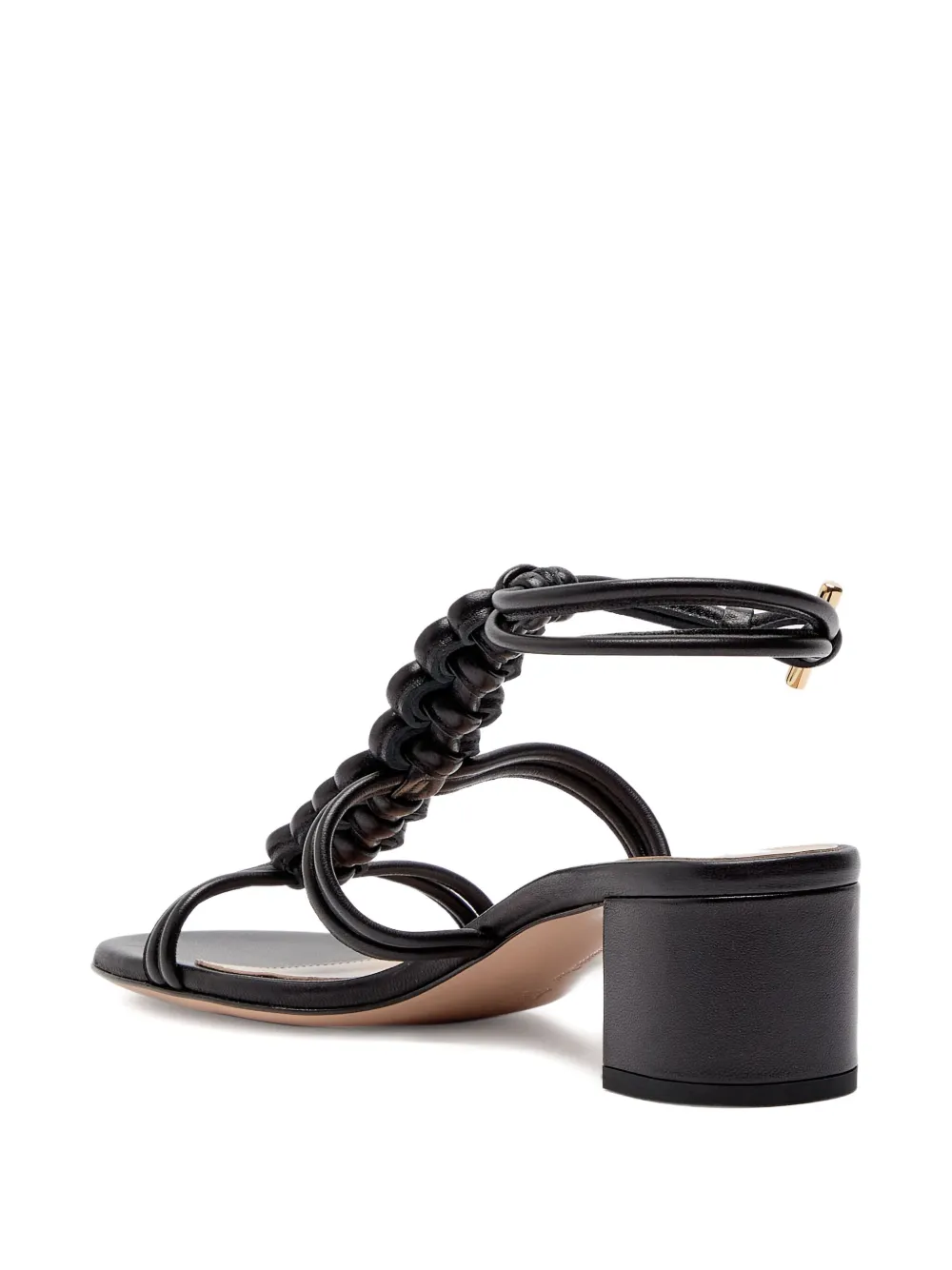 Gianvito Rossi 45mm Capua leather heeled sandals Black