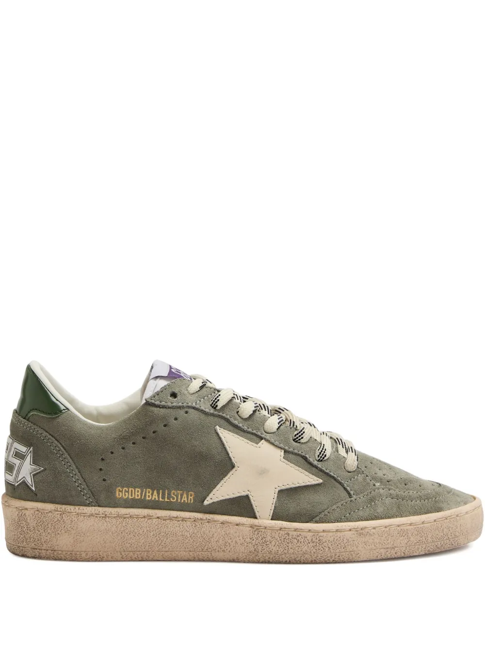 Golden Goose Balllstar suede-star sneakers | Green | Image 1