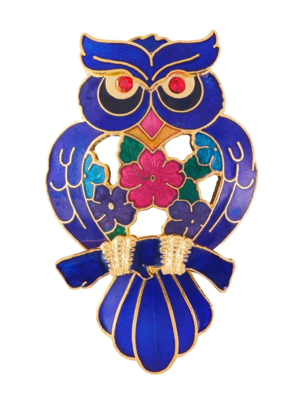 Susan Caplan Vintage 1980s Owl brooch - ブルー Susan Caplan Vintage 1980s Owl brooch - ブルー