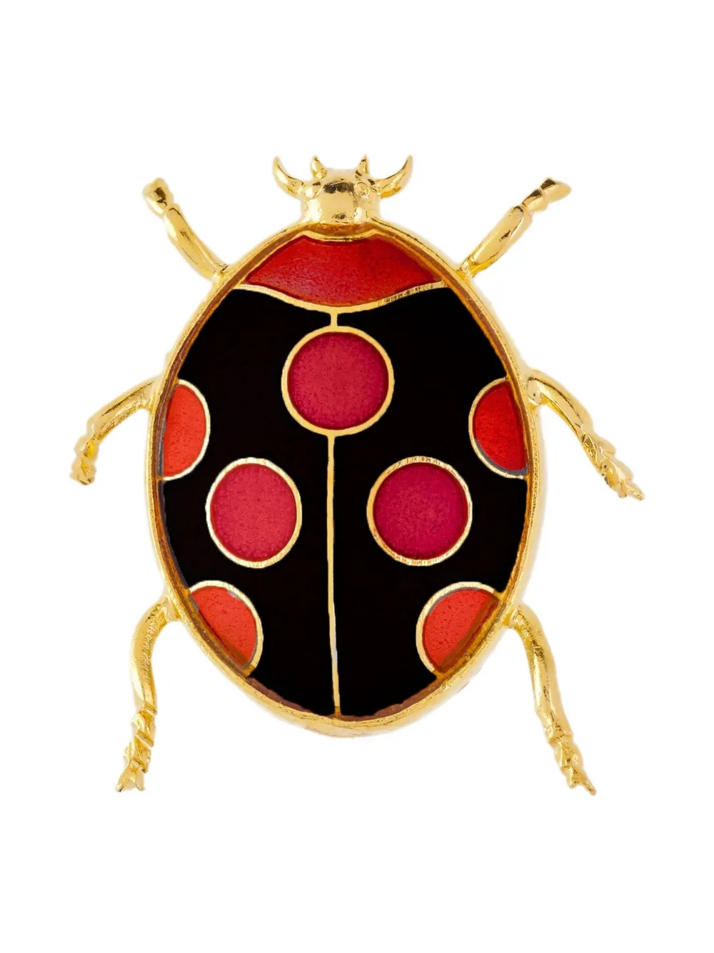 Susan Caplan Vintage 1980s Ladybird brooch | Black | Image 1