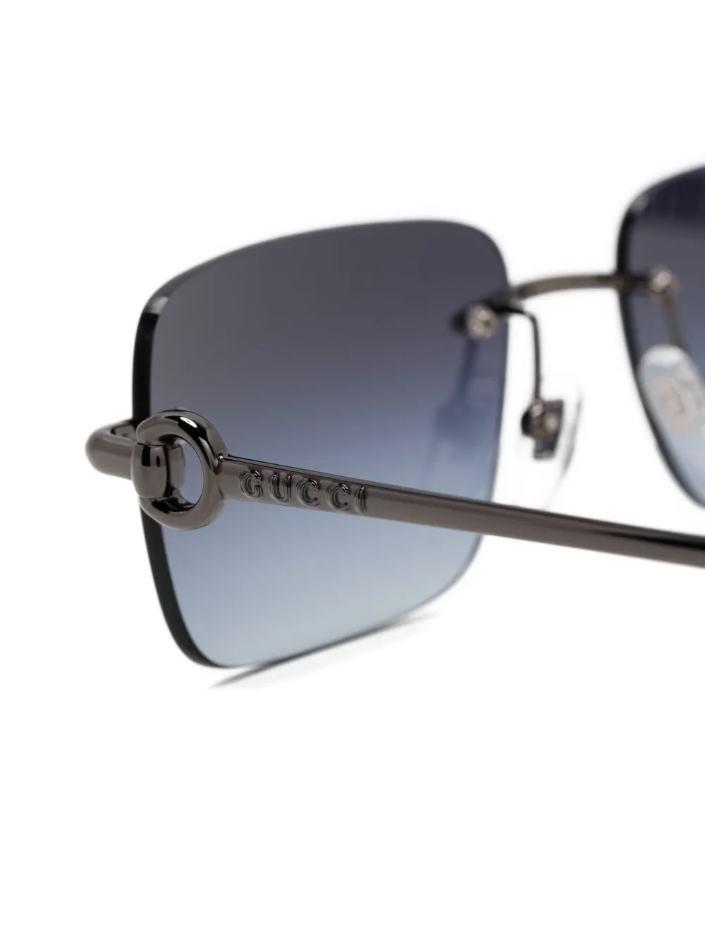 Gucci Eyewear リムレスサングラス | ブラック | FARFETCH JP