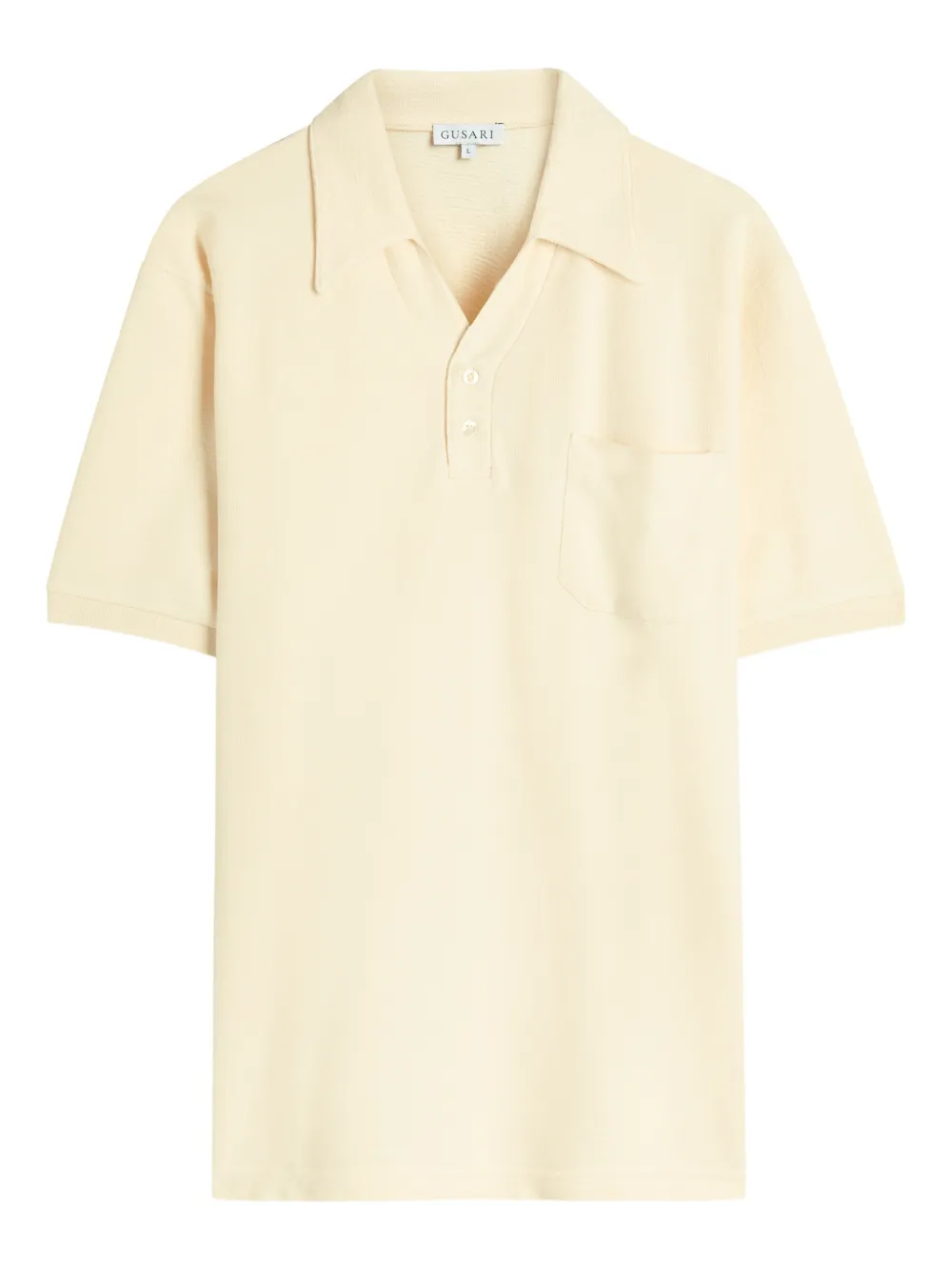 GUSARI pocket-chest polo shirt - Nude