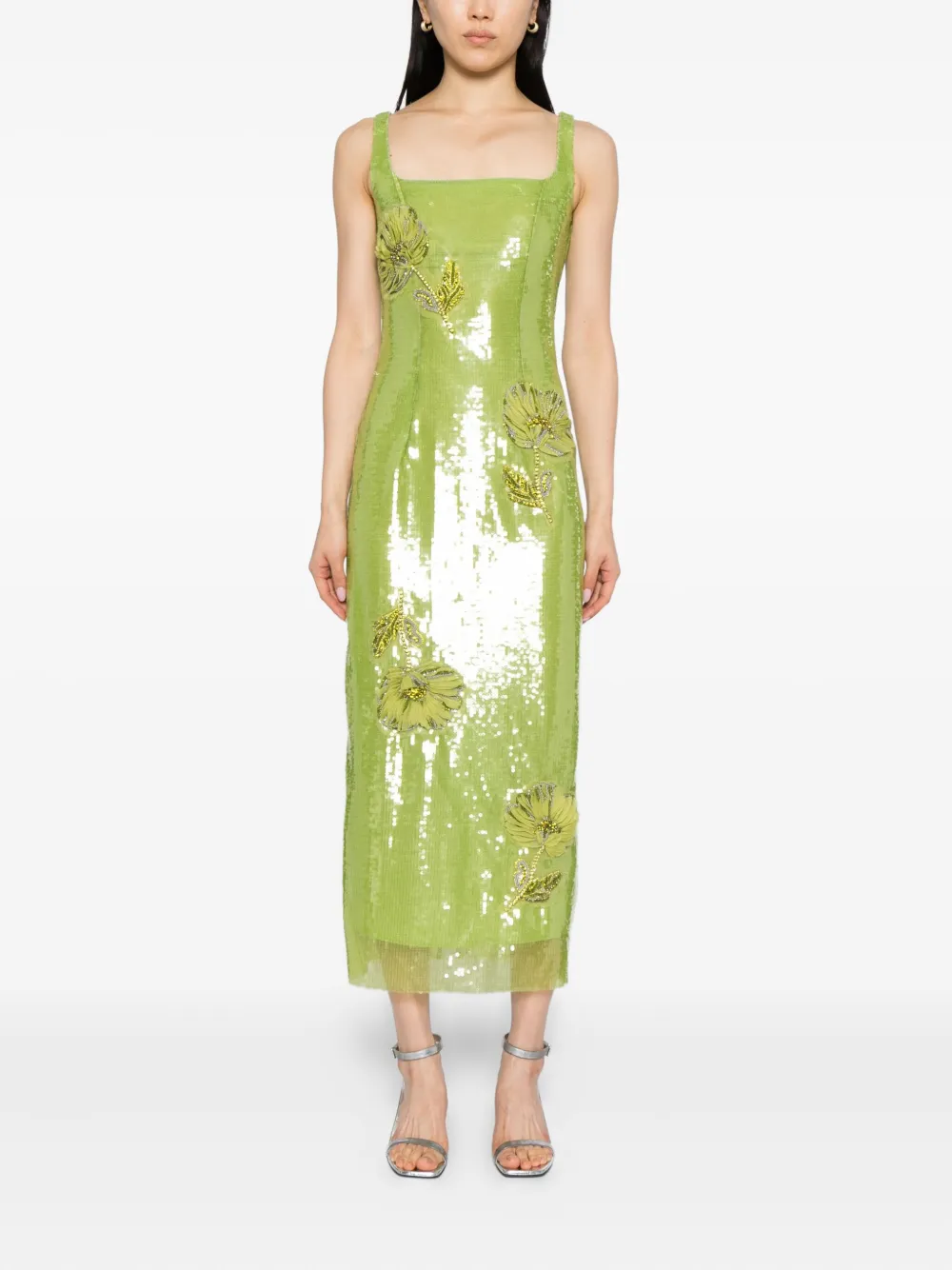 Huishan Zhang Marilyn midi-jurk - Groen