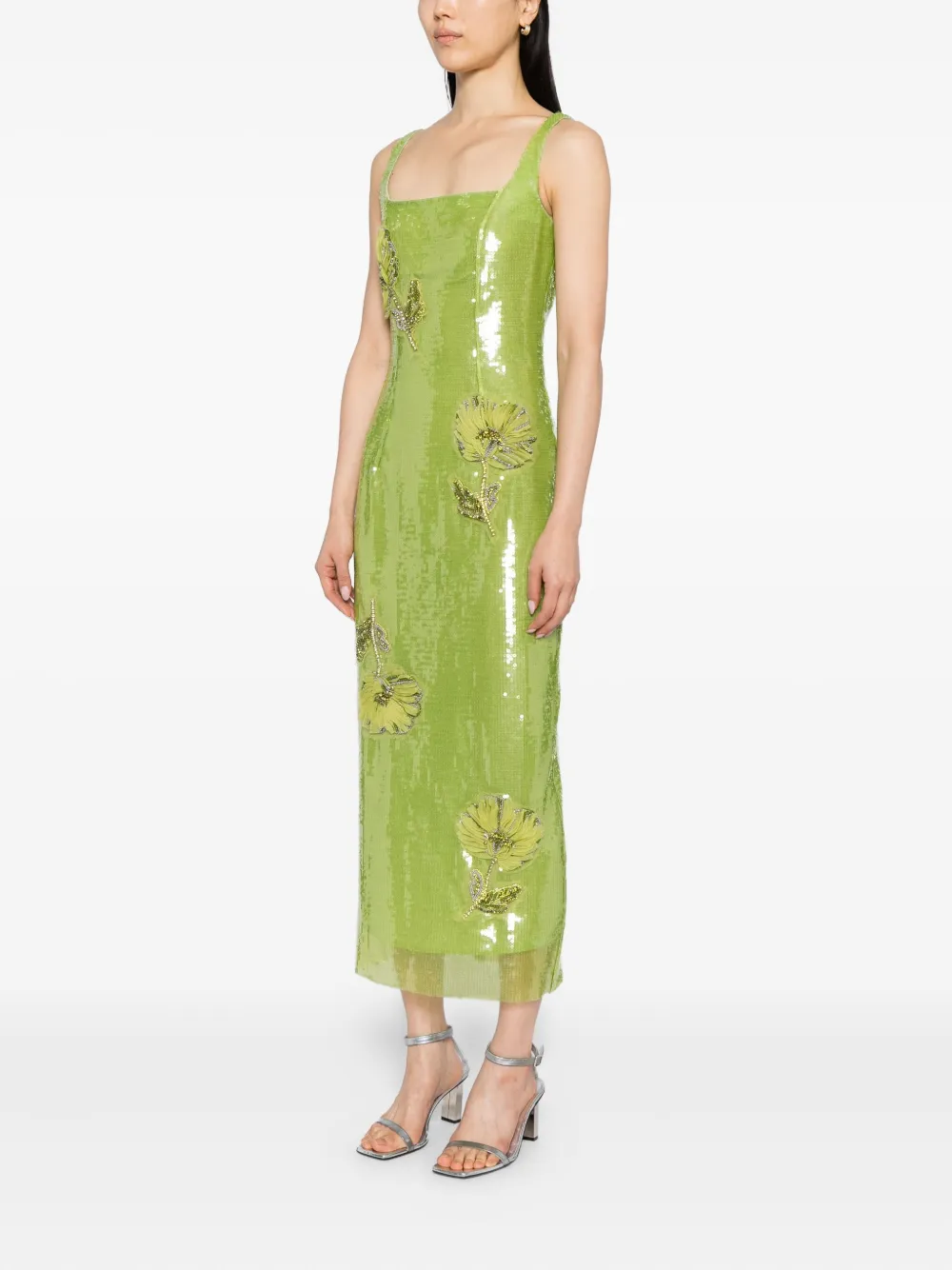 Huishan Zhang Marilyn midi-jurk Groen