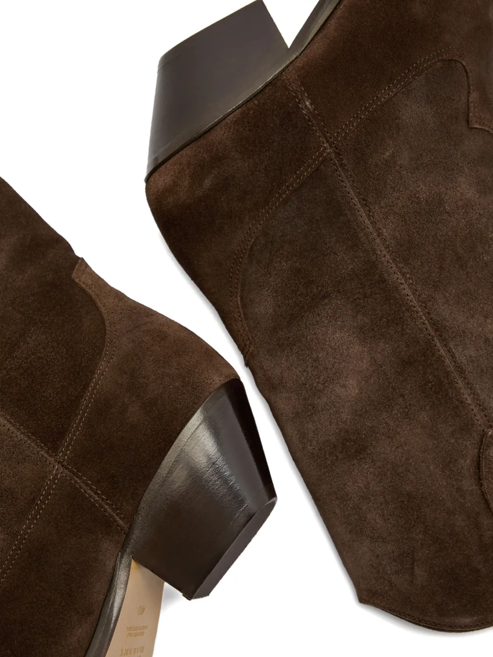 Isabel Marant Étoile Duerto 40 Western Suede Mid-calf Boots In Brown