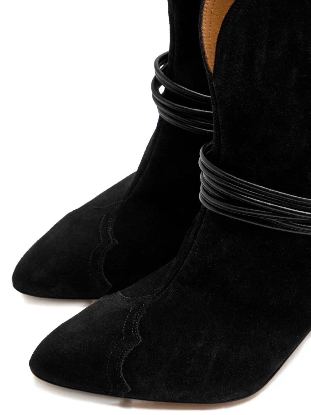 MARANT ÉTOILE 75mm Dytho metallic-detail suede boots Black
