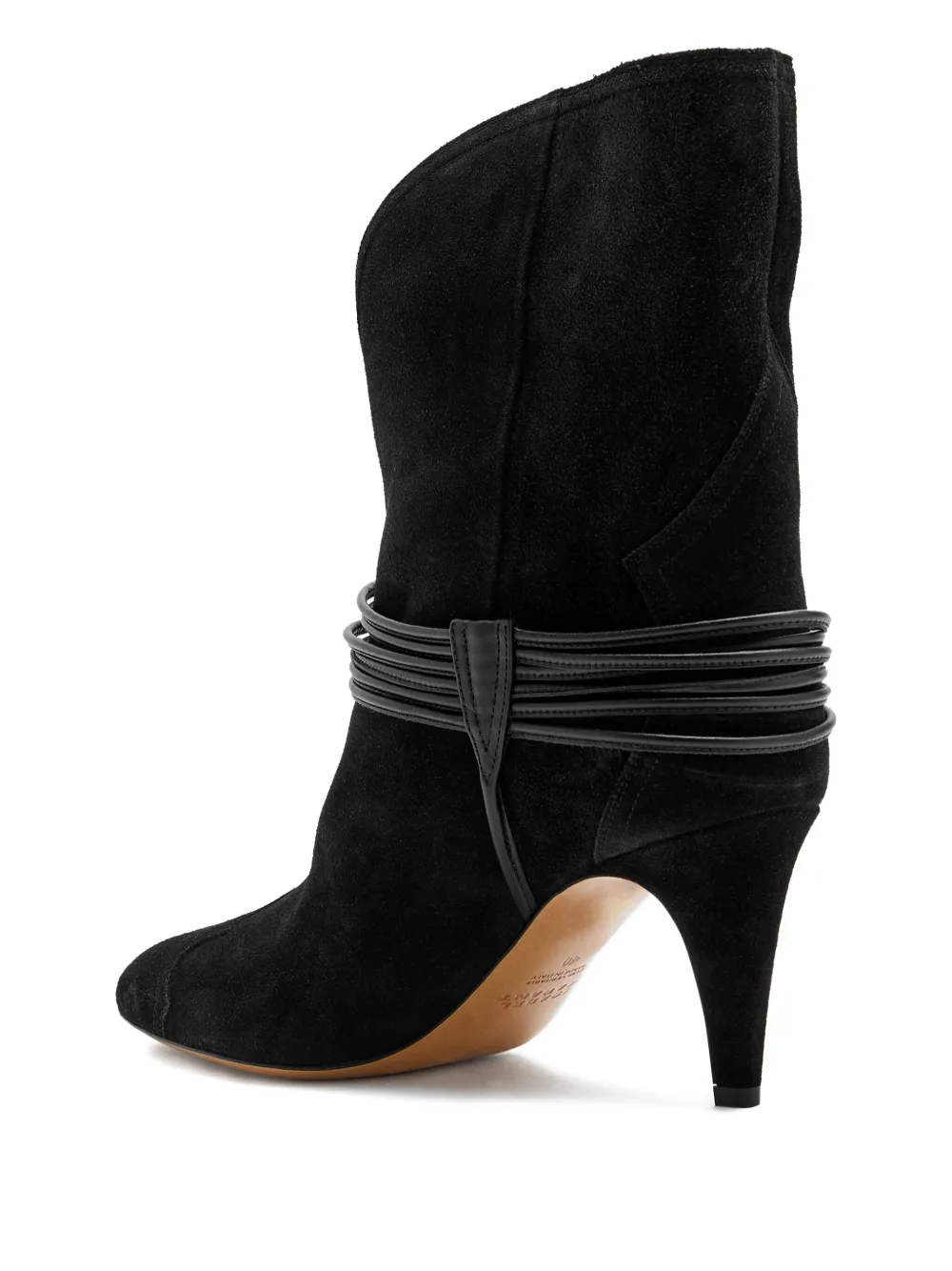 MARANT ÉTOILE 75mm Dytho metallic-detail suede boots Black