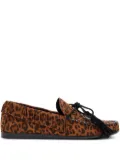 MARANT ÉTOILE Fitza leopard-print loafers - Brown