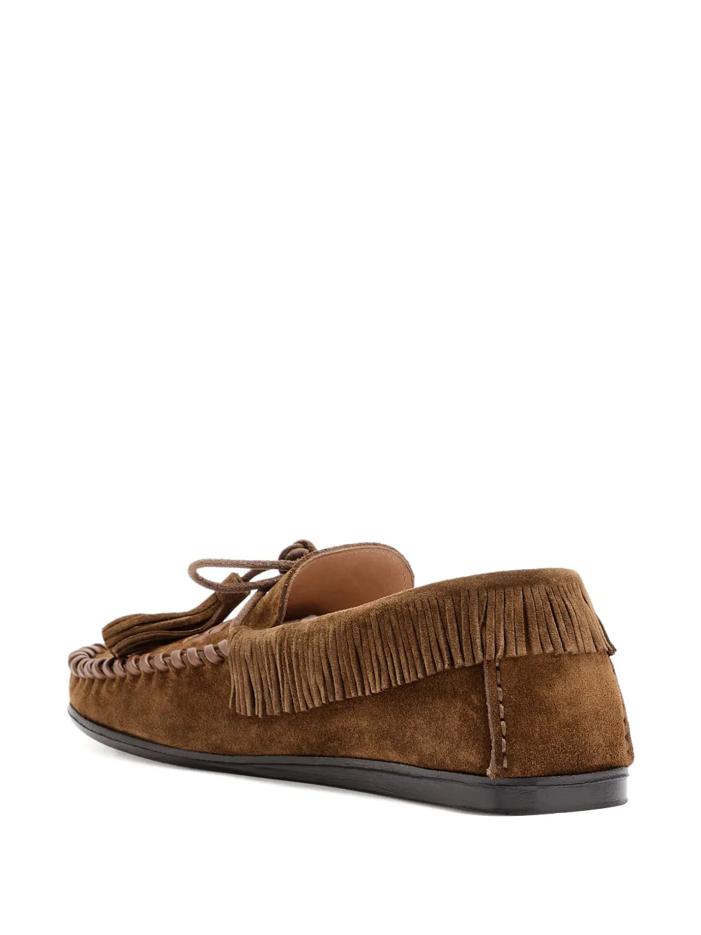 MARANT ÉTOILE Fitza fringed loafers - Bruin