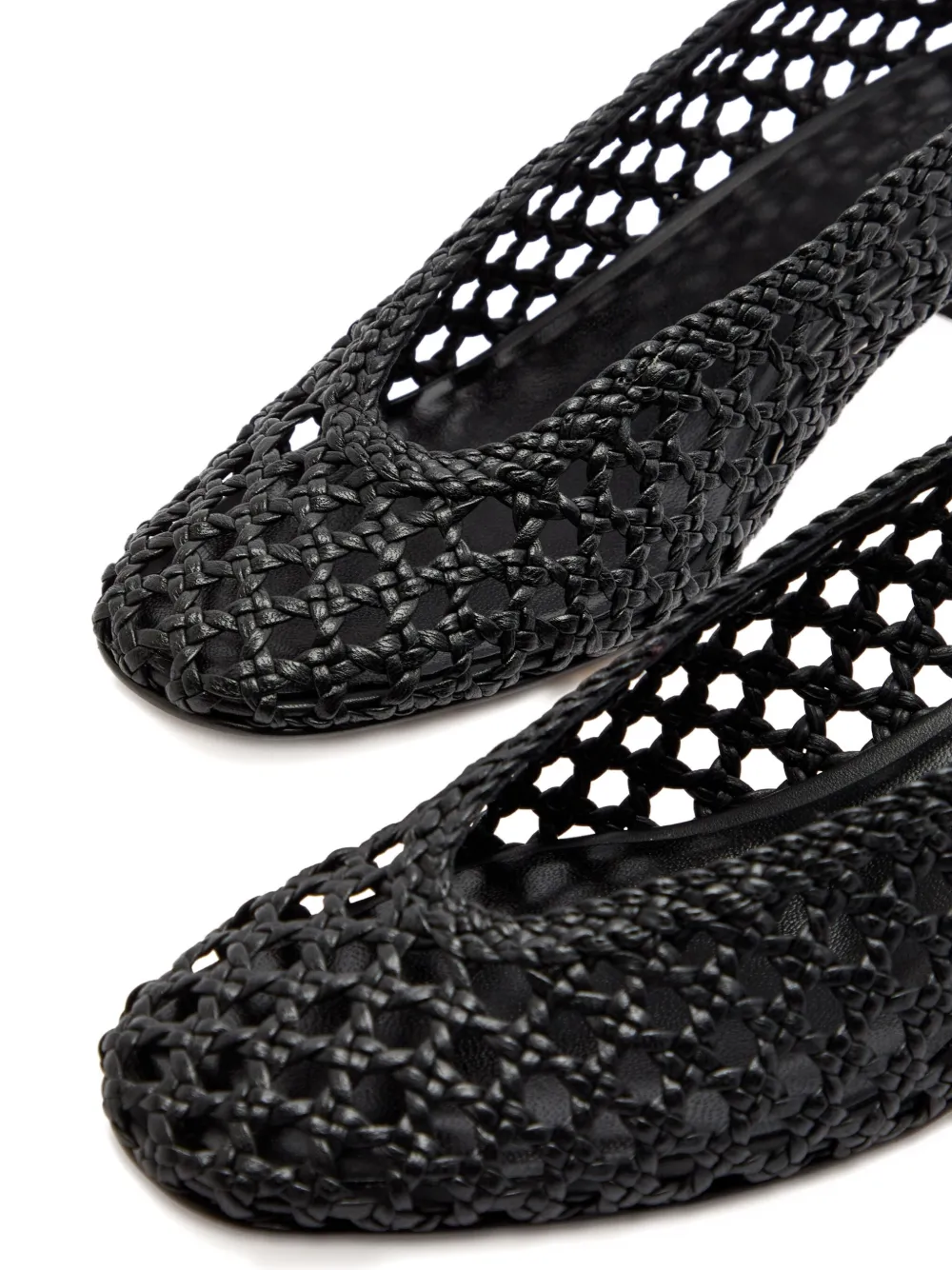 Le Monde Beryl 40mm pumps van geweven leer Zwart