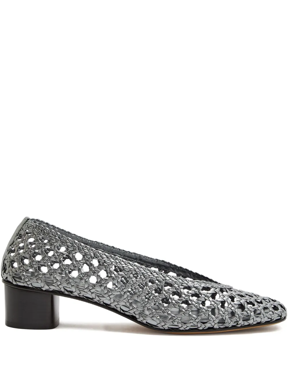 Le Monde Beryl 40mm woven-leather pumps | Silver | Image 1
