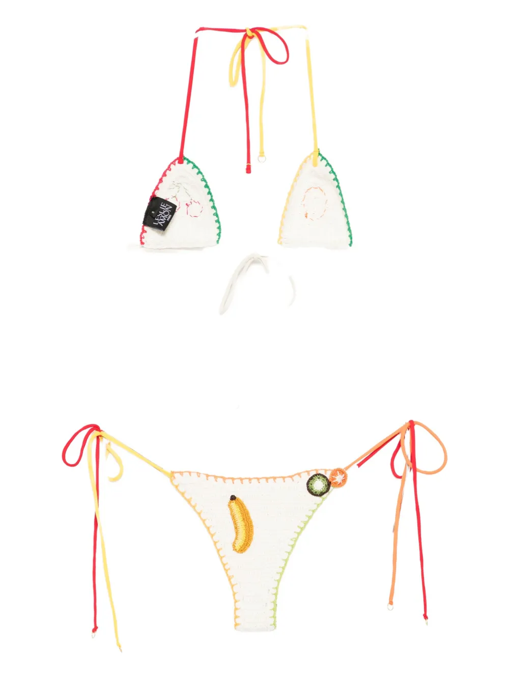 Leslie Amon Tutti Frutti Bikini In White