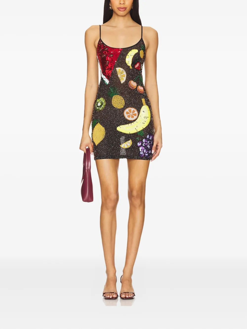 Leslie Amon Mini-jurk met pailletten - Zwart