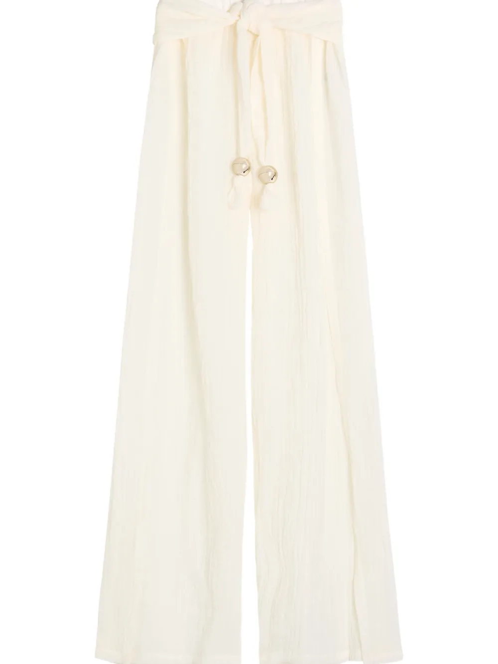 Lisa Marie Fernandez drawstring wide leg trousers - Beige