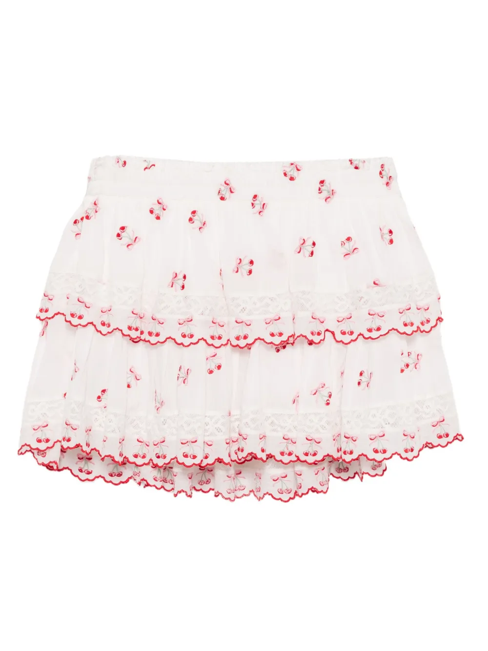 LoveShackFancy falda corta Cherry | blanco | Image 1