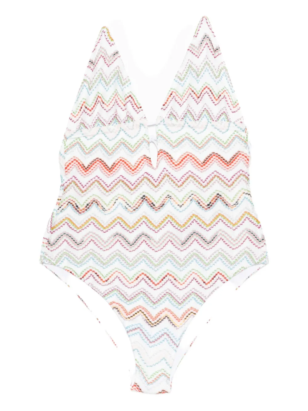 Missoni Zig-zag Swimsuit In White