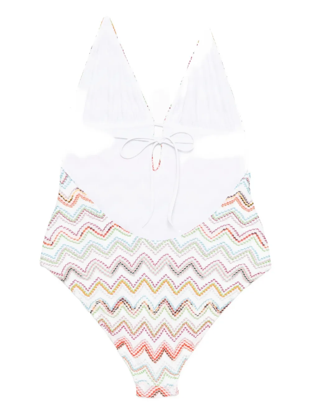Missoni Zig-zag Swimsuit In White