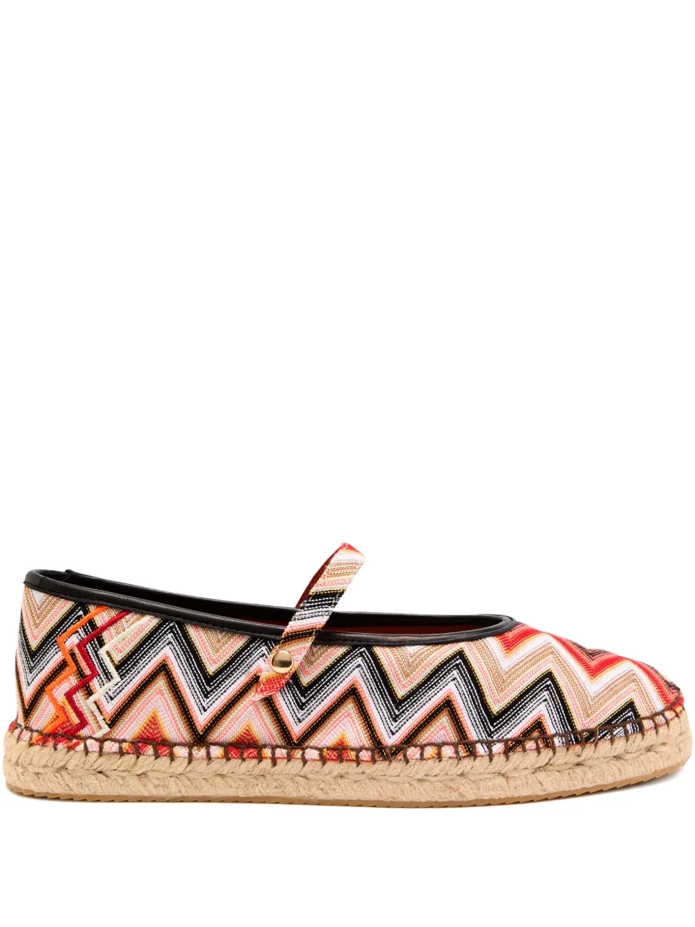 Missoni Lola zigzag-patterned espadrilles Pink