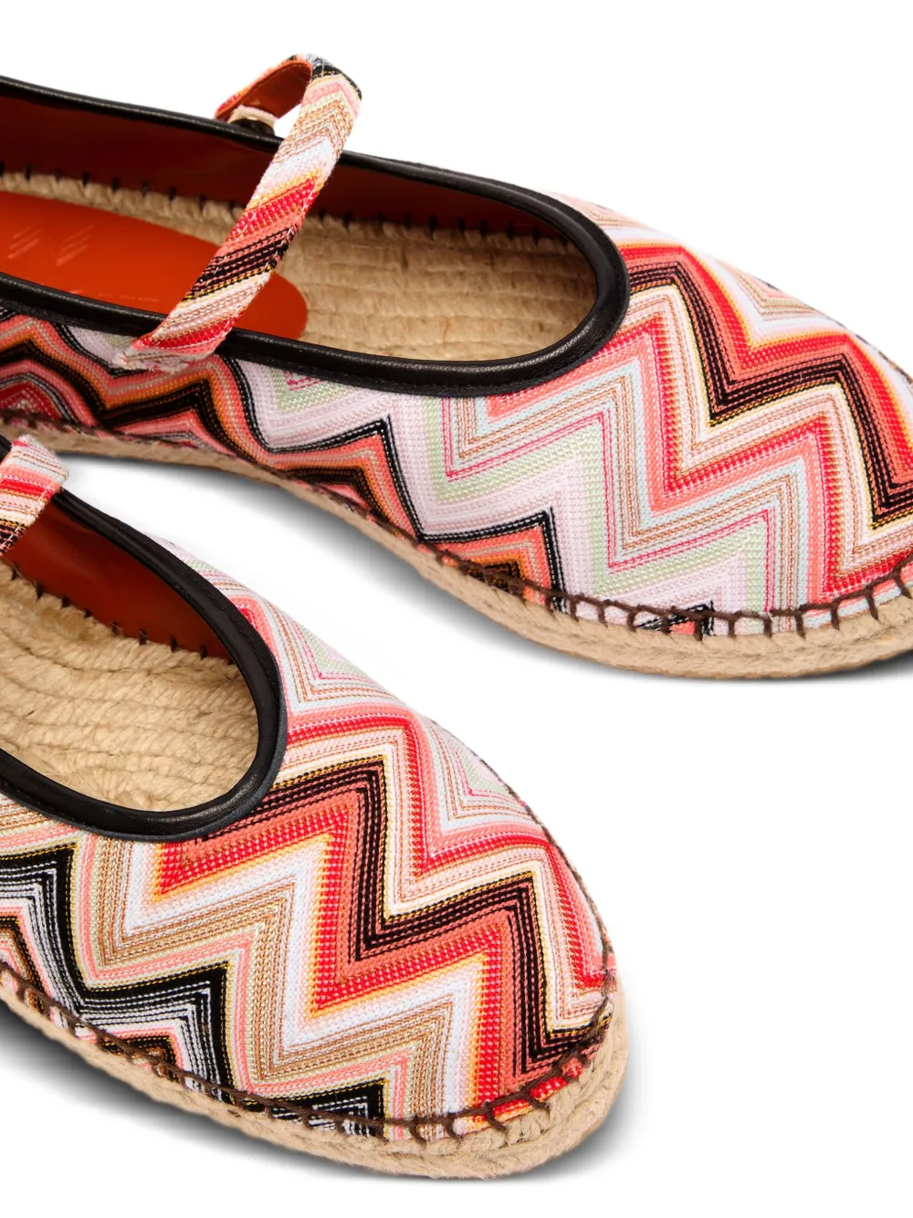 Missoni Lola zigzag-patterned espadrilles Pink