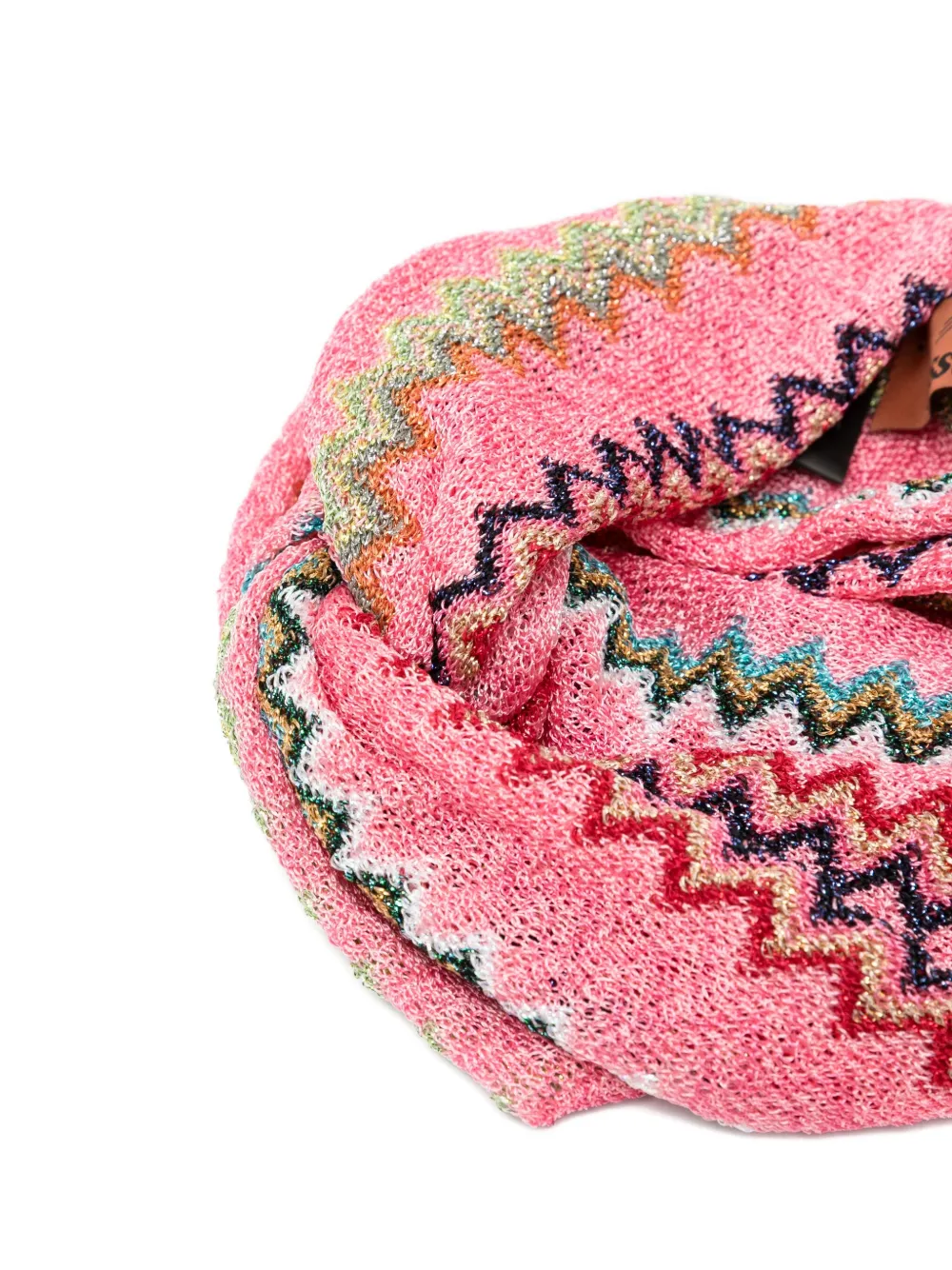Missoni Hoofdband met zigzag-patroon Roze