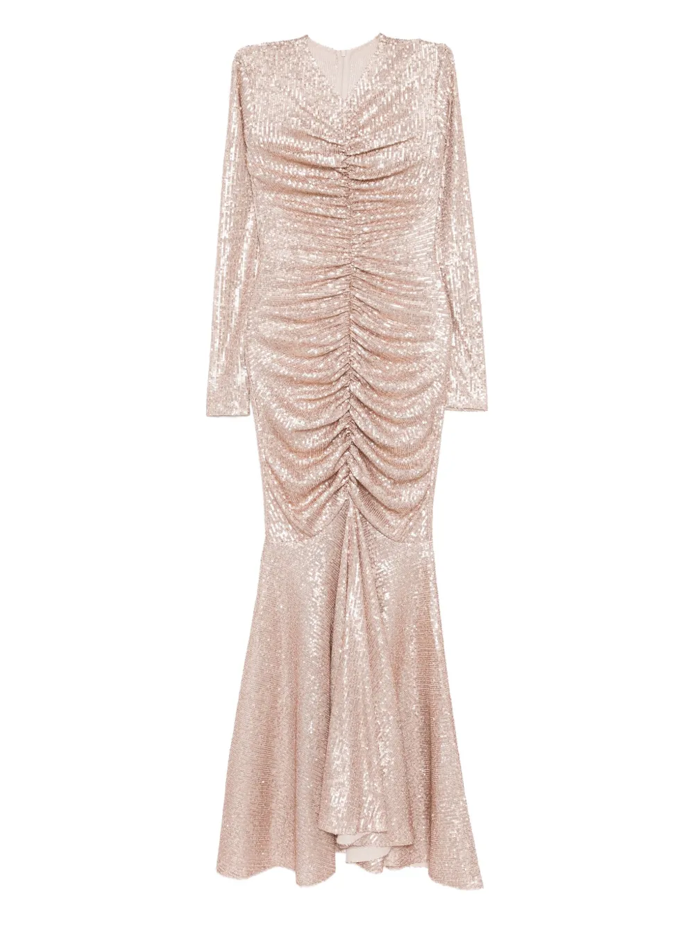 Norma Kamali ruched fishtail gown | Brown | Image 1