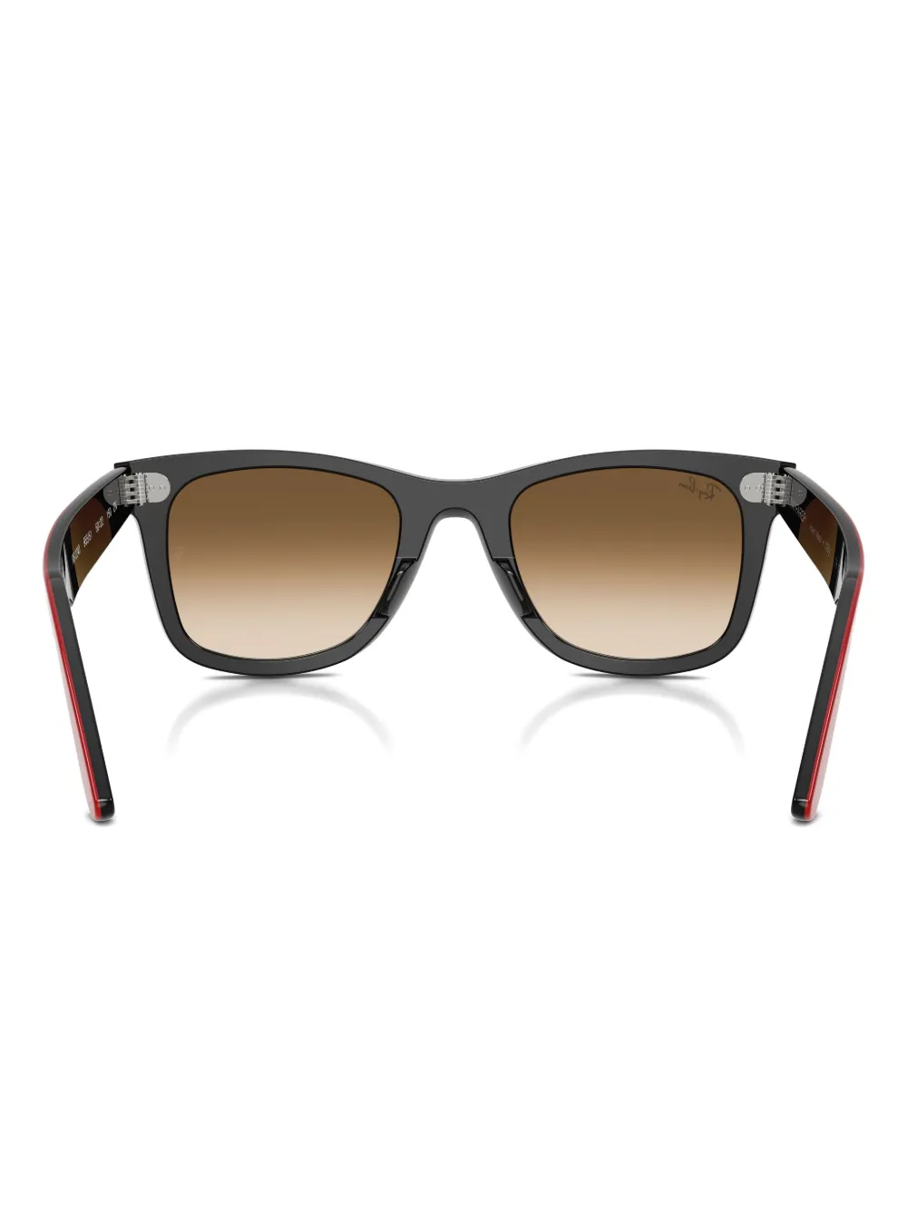 Ray Ban Rim-detail Square-frame Sunglasses In Brown