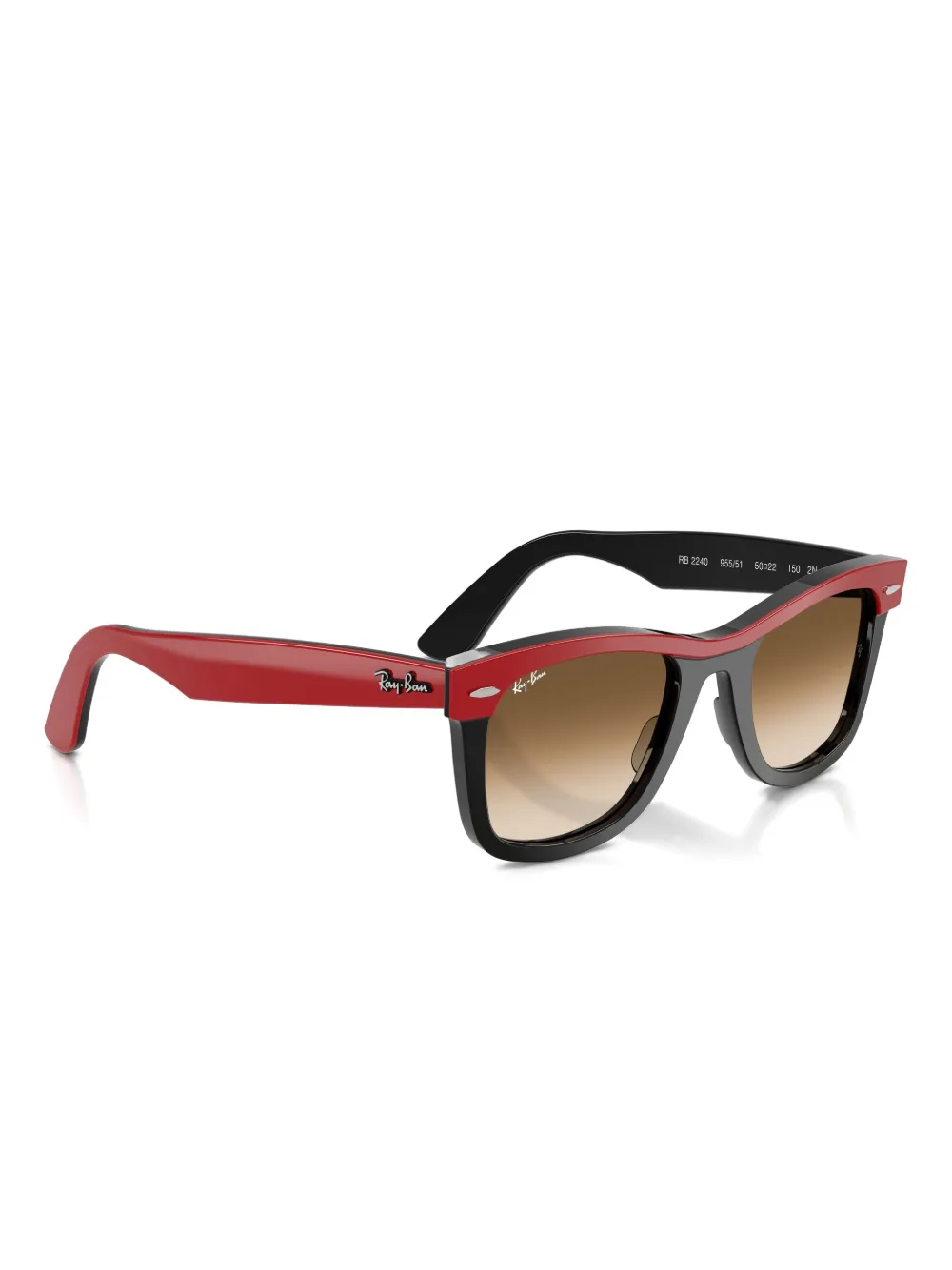 Ray Ban Rim-detail Square-frame Sunglasses In Brown