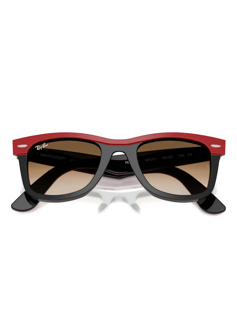 Ray Ban Rim-detail Square-frame Sunglasses In Brown