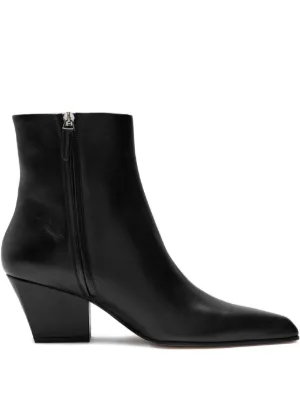 Aquazzura Saint Honore 50mm Leather Boots | Black | FARFETCH