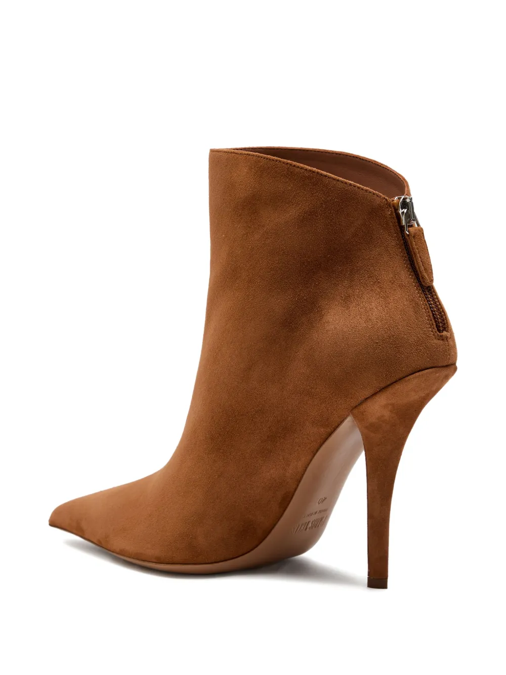 Paris Texas 105mm Suede Pointed-toe Ankle Boots In Brown