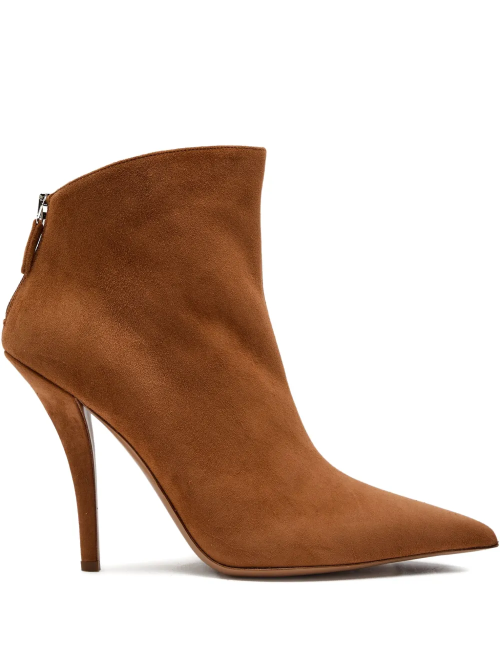 Paris Texas 105mm suede pointed-toe ankle boots Brown