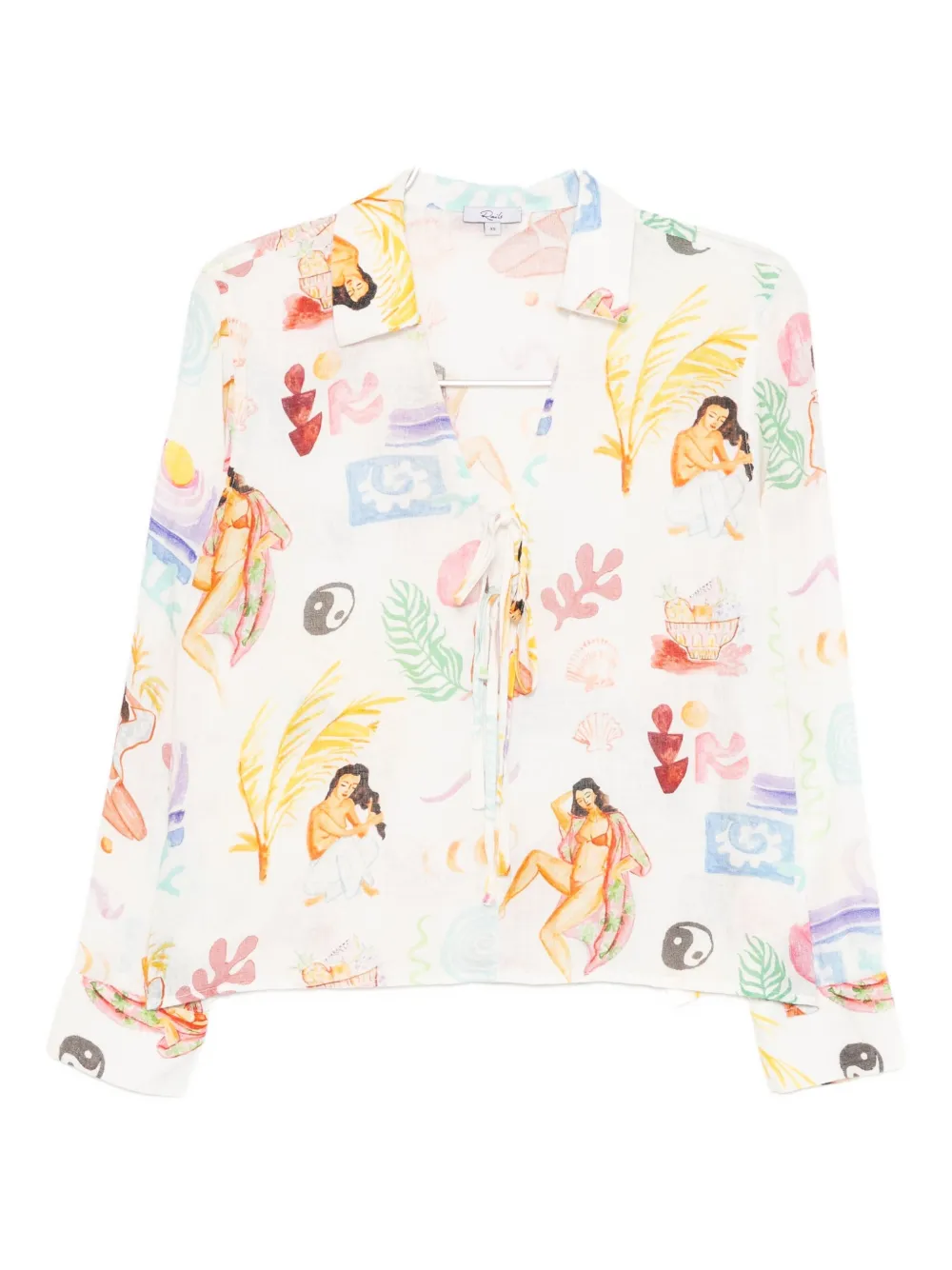 Rails Motif Tropical Shirt In Multi