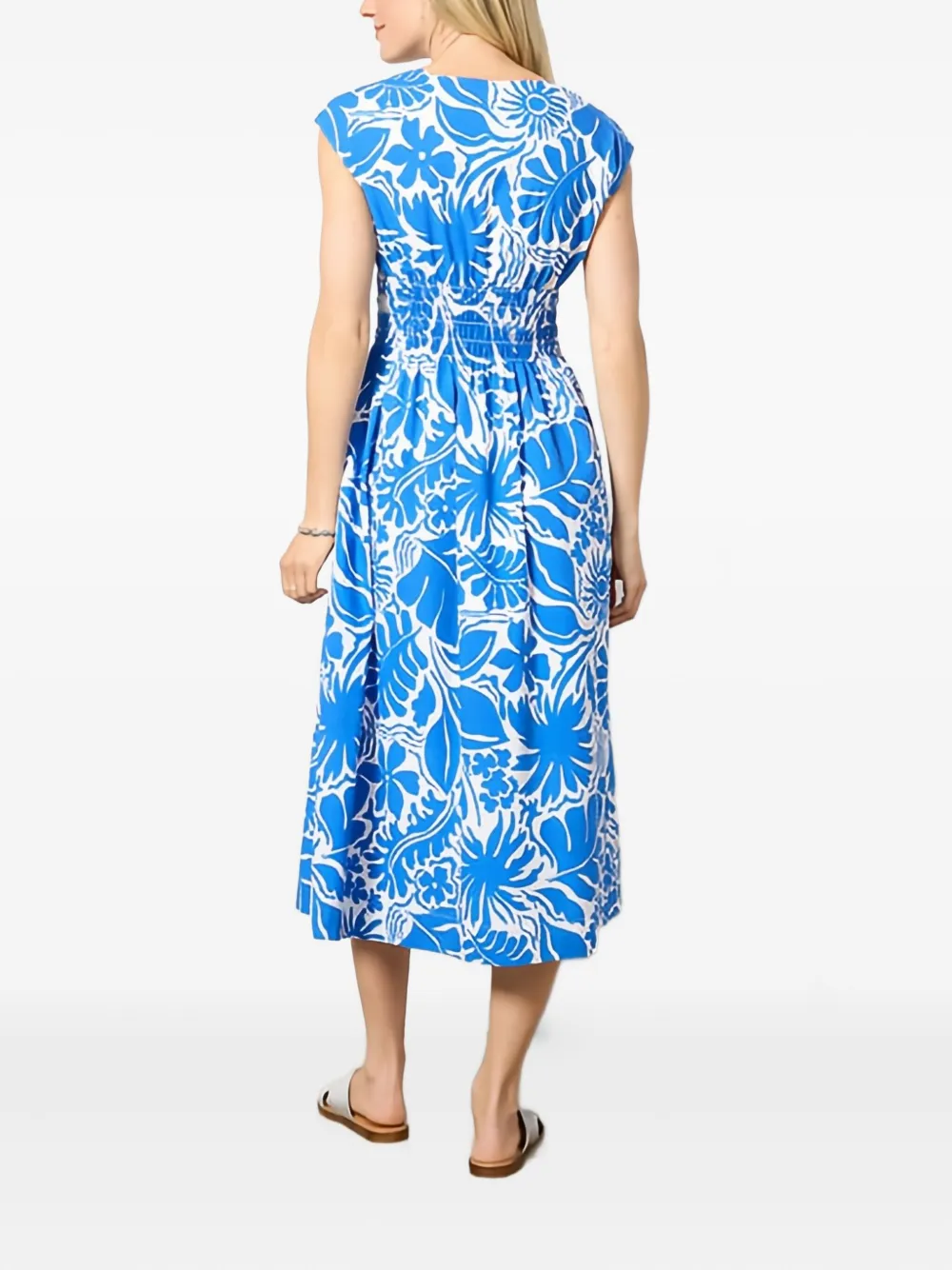 Rails Roxanne Floral-pattern Midi Dress In Blue