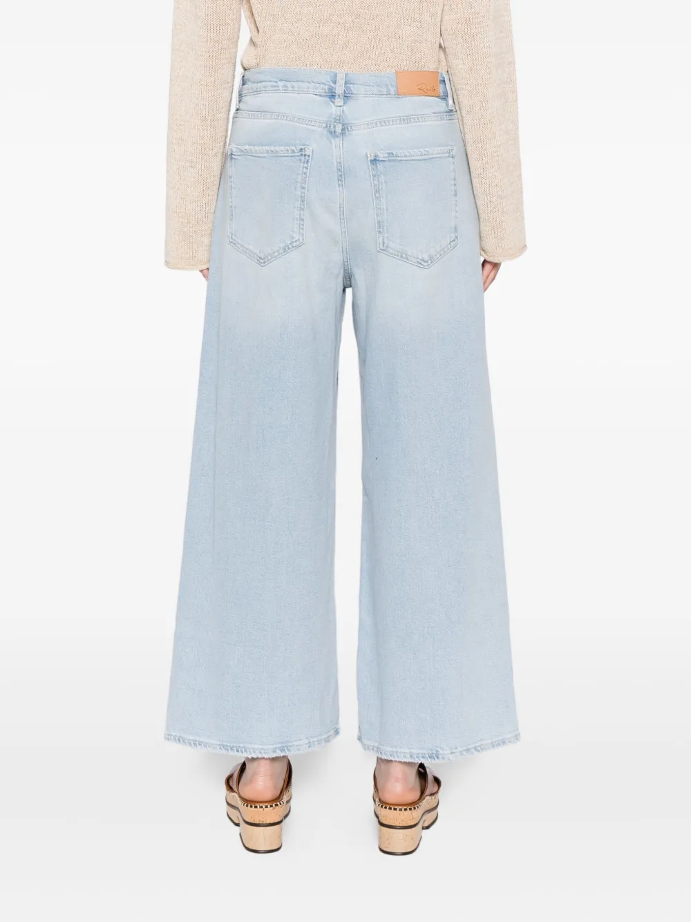 Rails Angeleno Wide Leg Crop Jeans In Scuba In Blue