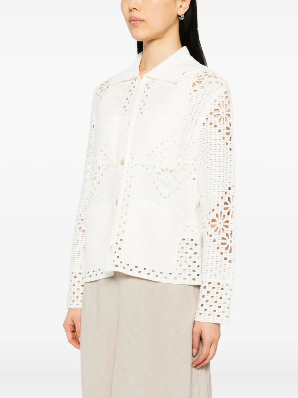 Rails Long-sleeved Knitted Shirt In Neutral