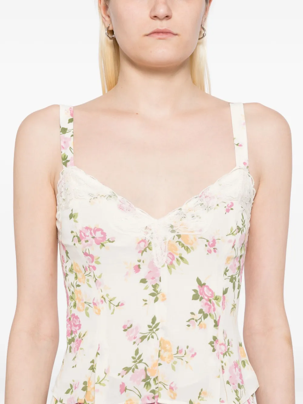 Reformation Sarita tweedelig pak Beige