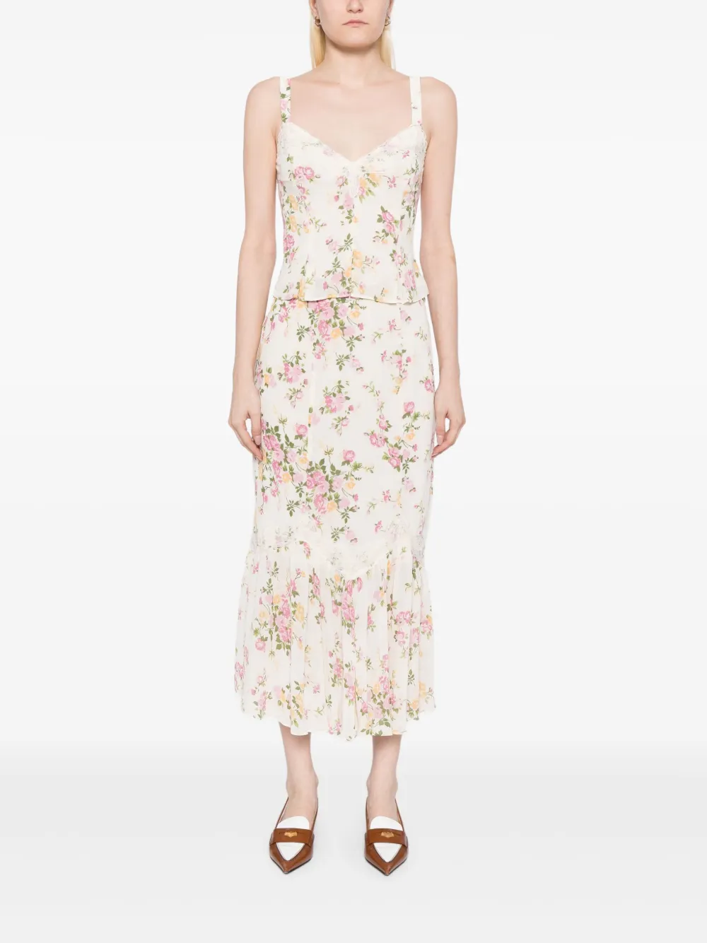 Reformation set de dos piezas Sarita | Faldas asimétricas y drapeadas | Image 2