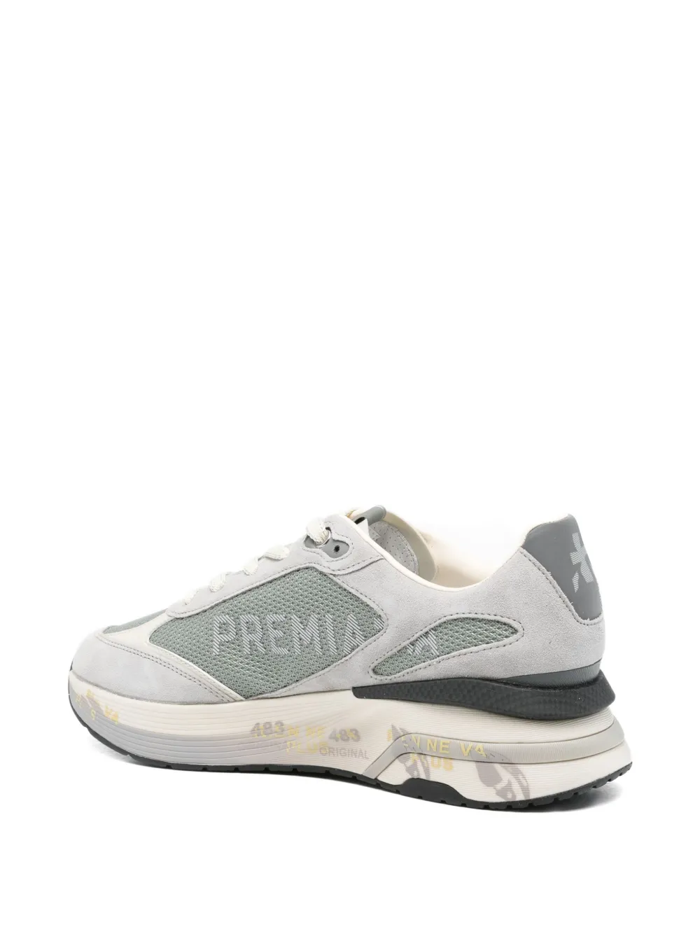 Premiata mesh-panel suede sneakers Grey