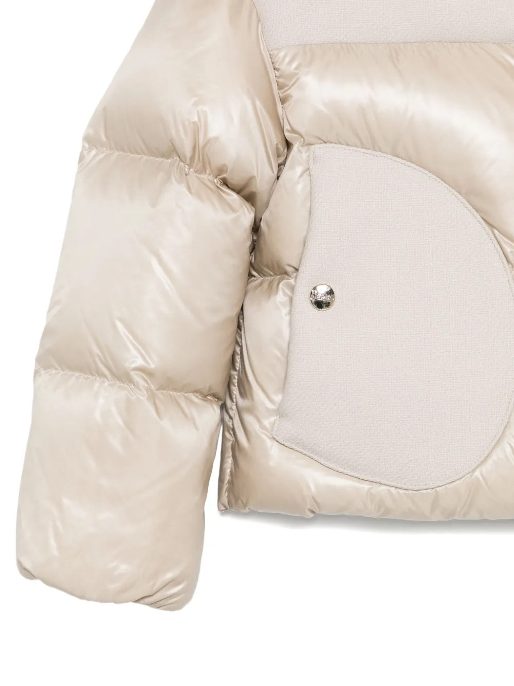 Herno Quilted Panelled Jacket In Neutral