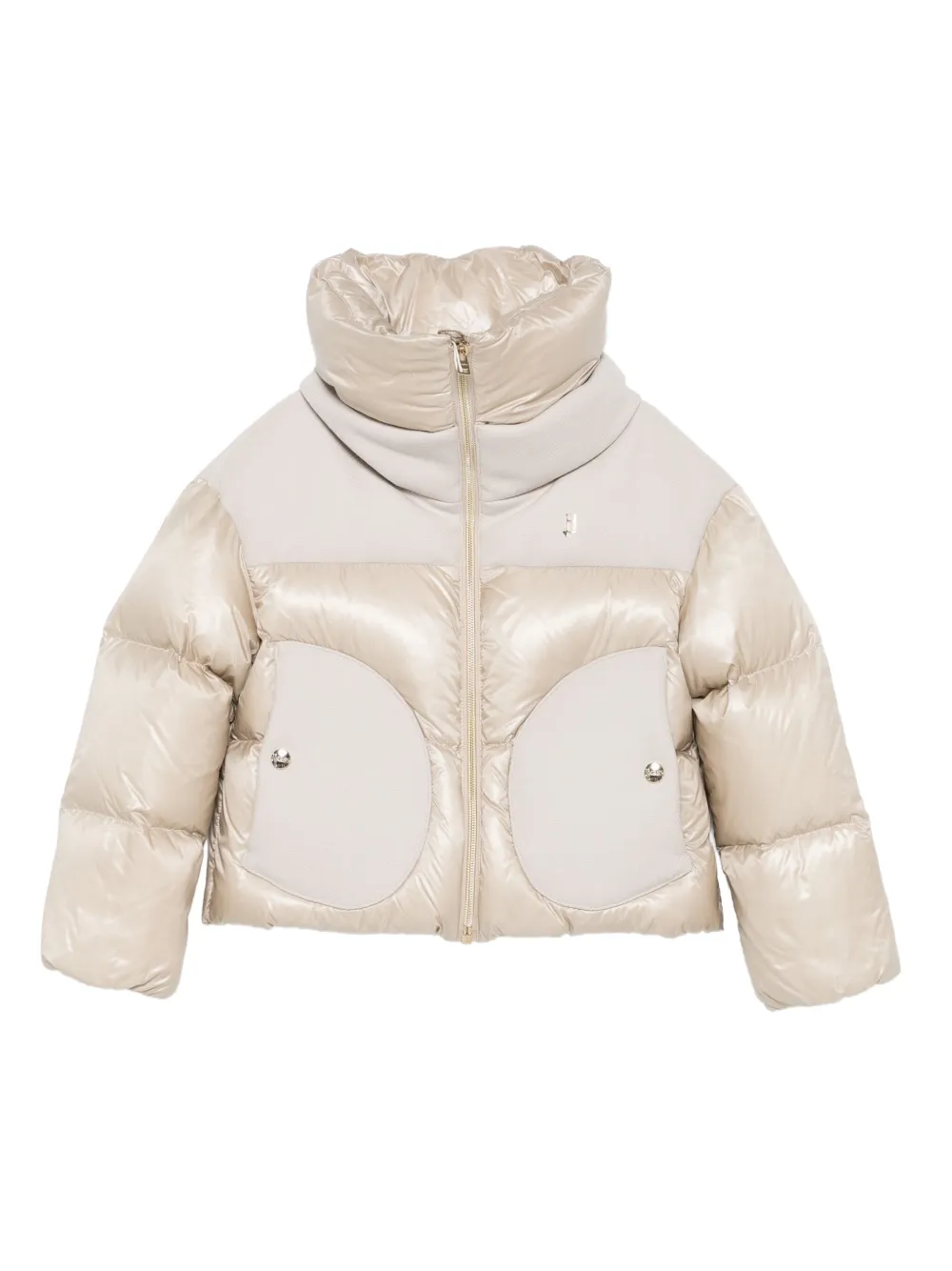 Herno Kids quilted panelled jacket | Neutrals | Image 1