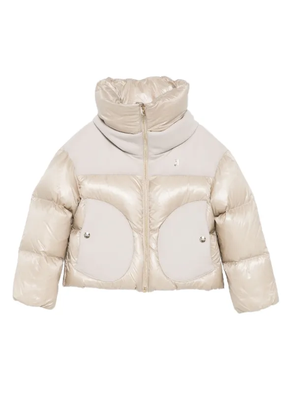 HERNO ホワイト キルティングダウンジャケット Herno Kids キルティング パネル ジャケット | ニュートラル | FARFETCH JP