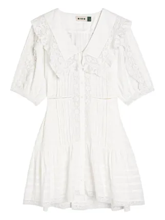 Rixo lace-embroidered Mini Dress | White