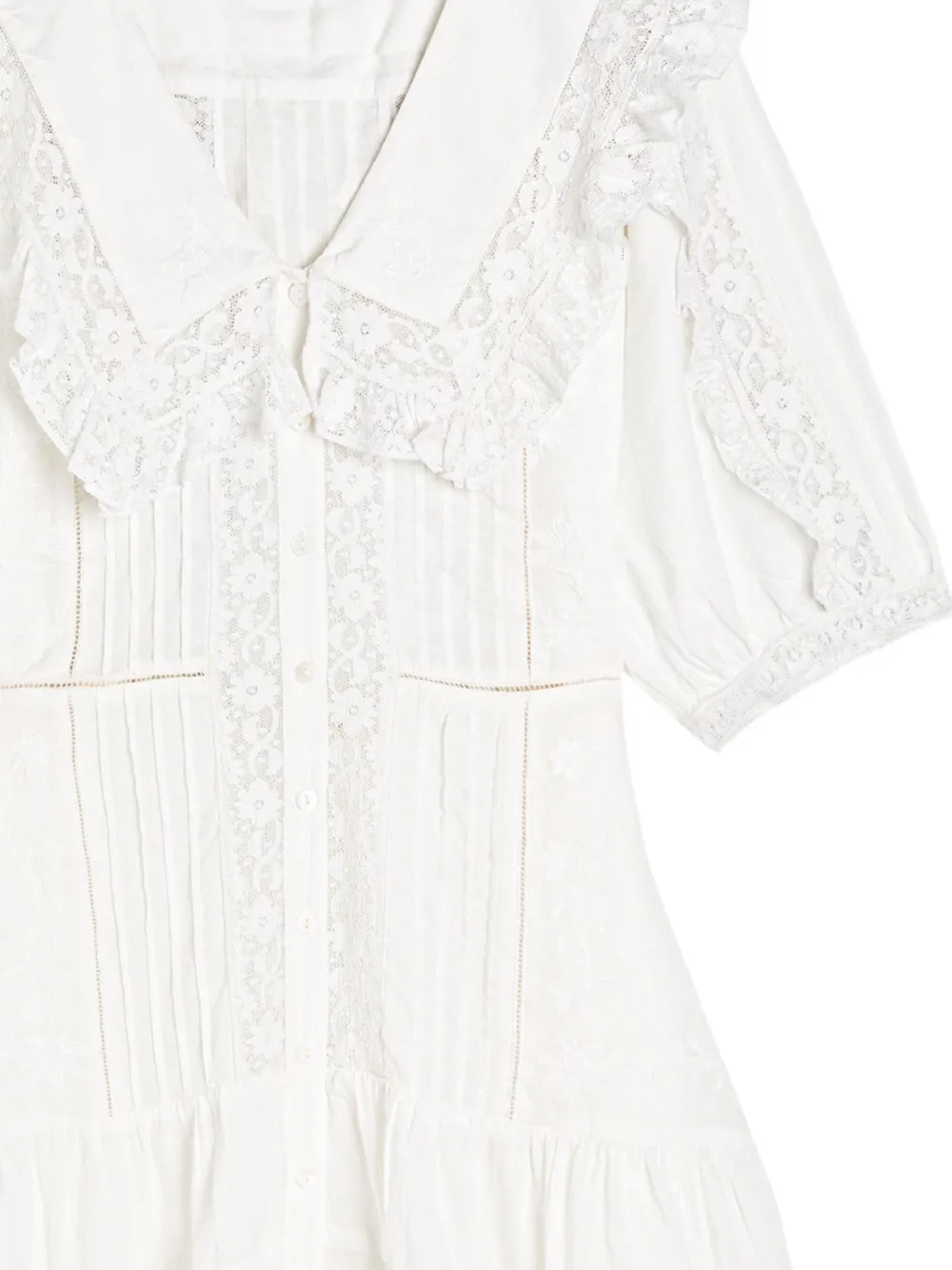 Lace-Embroidered Mini Dress