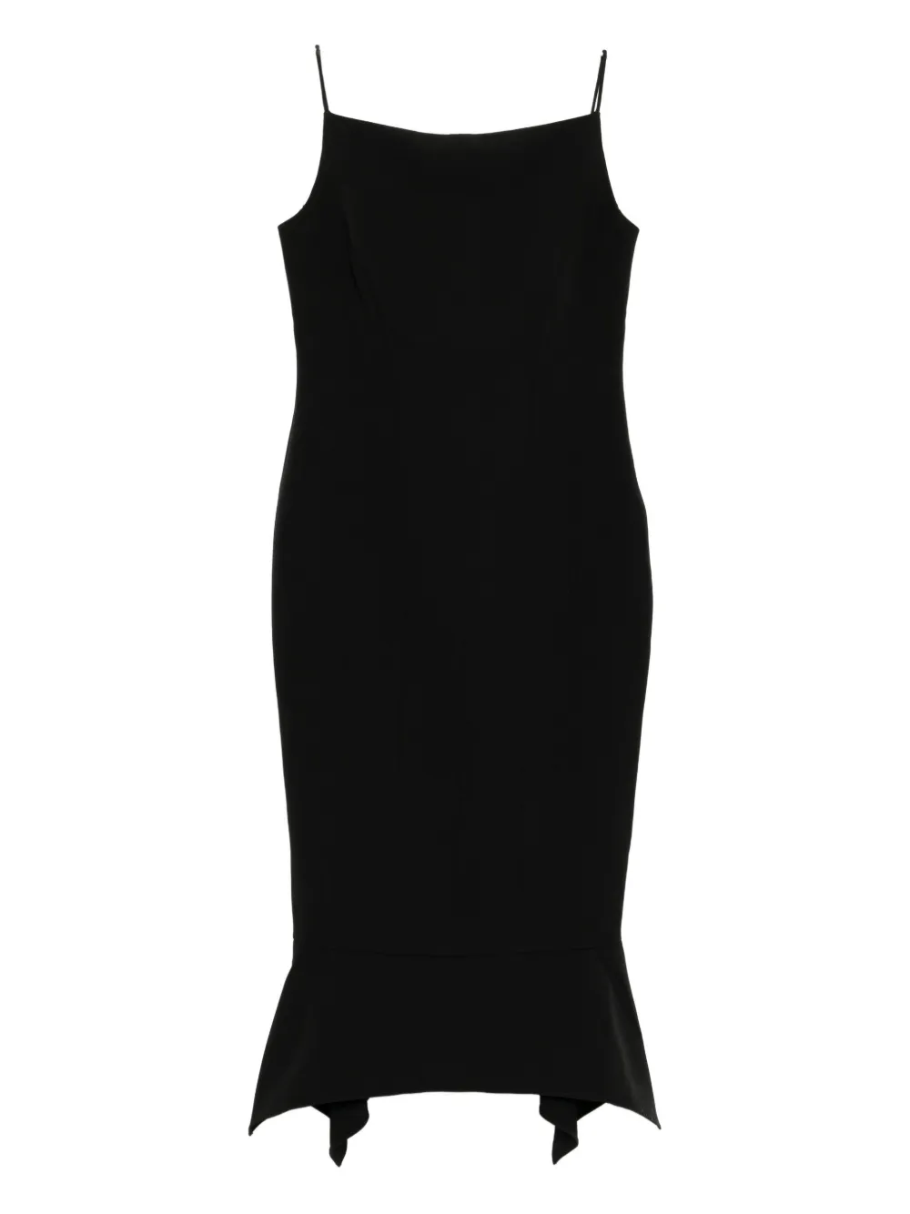 Roland Mouret Fishtail-hem Dress In Black